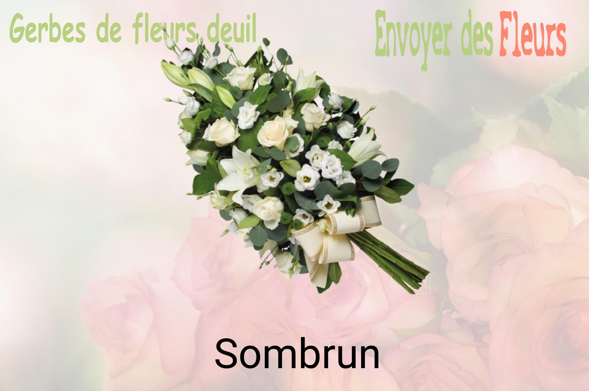 Gerbe de fleurs de deuil livrée à Sombrun